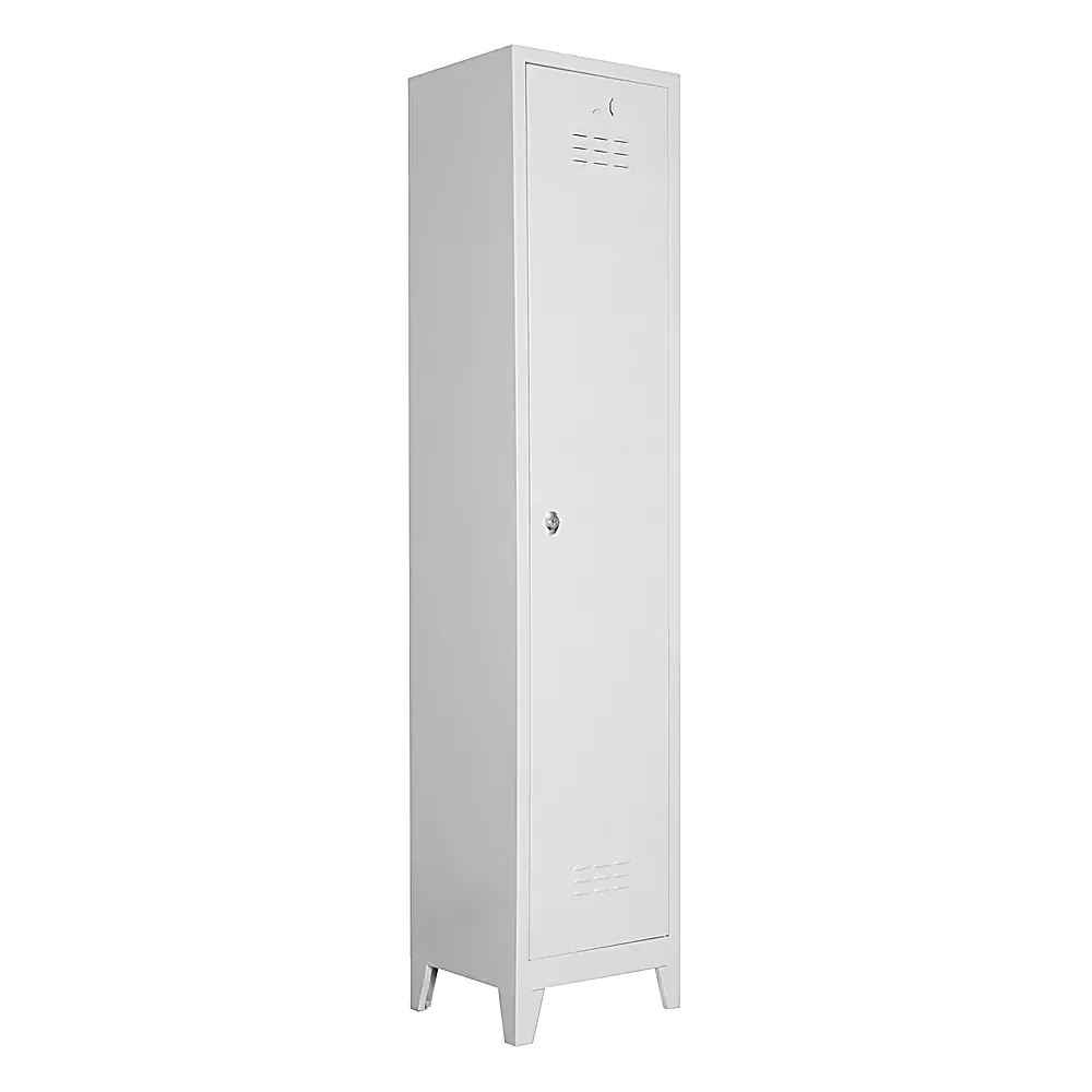 One-door steel locker in white